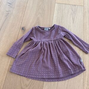 WHEAT organic cotton baby girl dress purple stars 12m